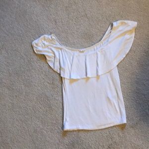 Soft cute off shoulder top